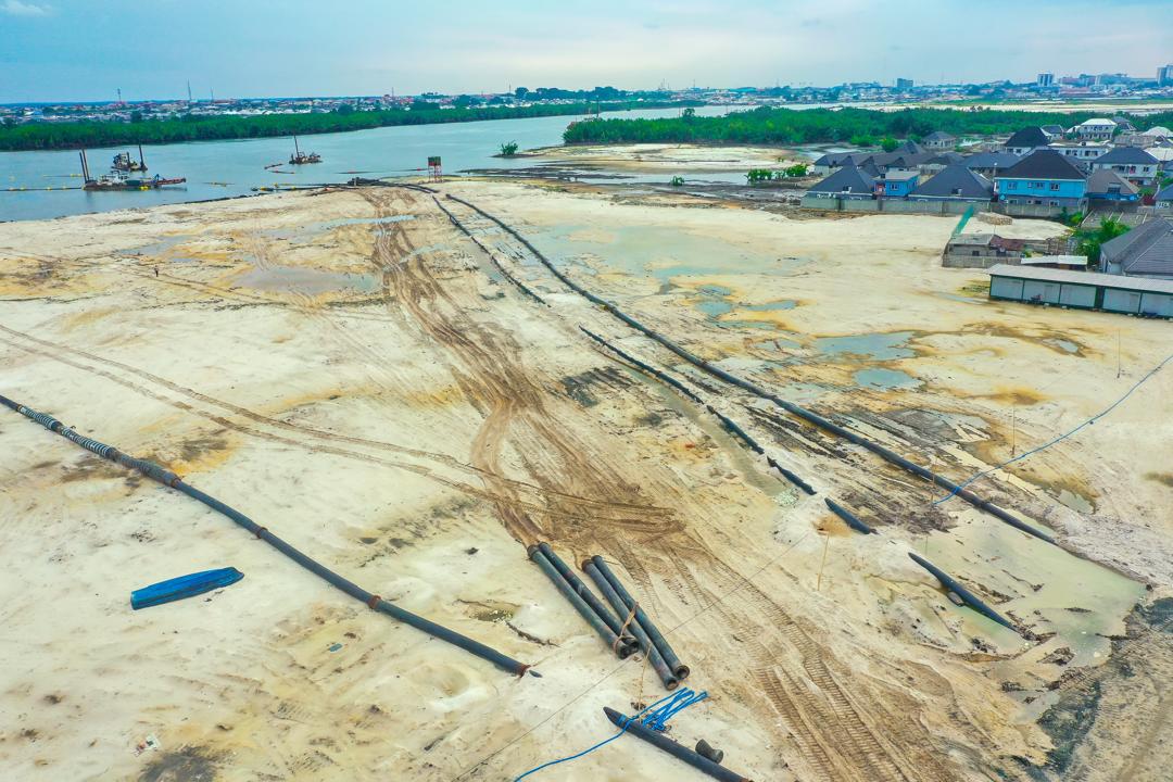 Drone View of Dredging Operations